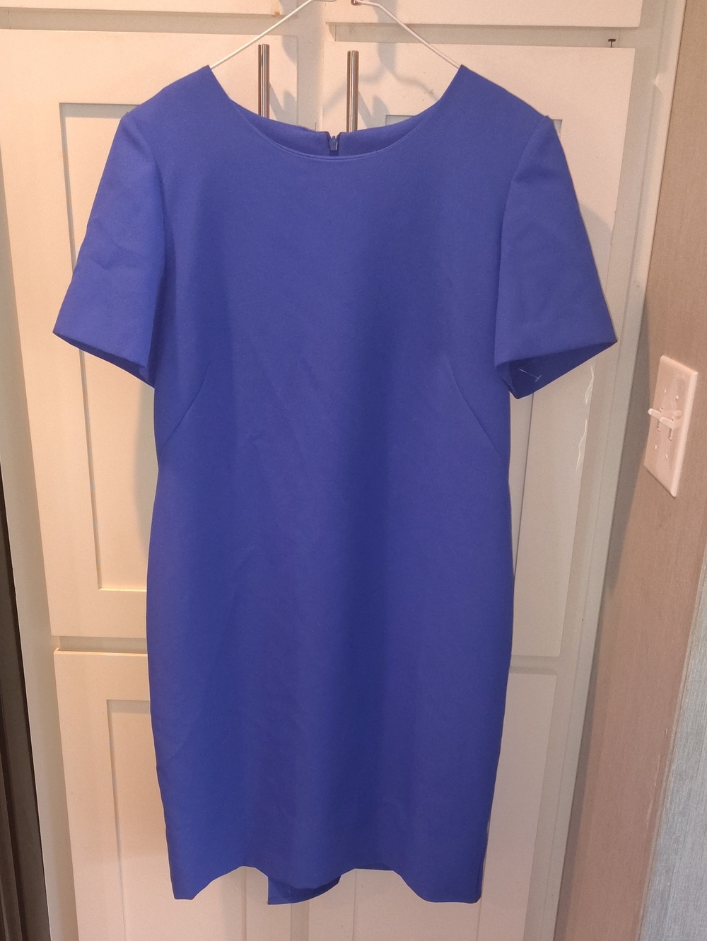 Leslie Fay Vibrant Cobalt Blue Midi Shift Dress